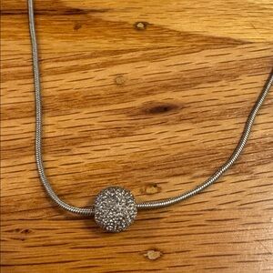 Silvery Pendant Necklace